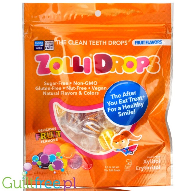 Zolli Pops Zolli Drops, sugar free hard candies, Fruit Variety Pack