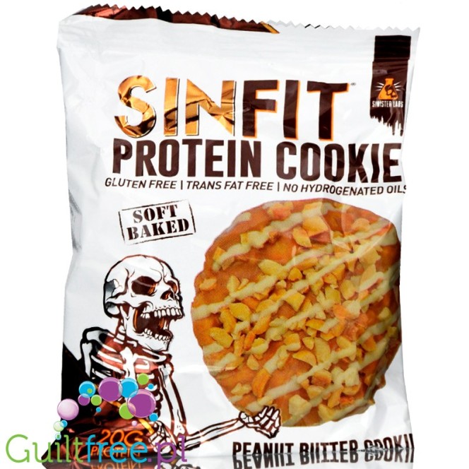 Sinister Labs Sinfit Protein Cookie Peanut bezglutenowe ciastko proteinowe z orzechami