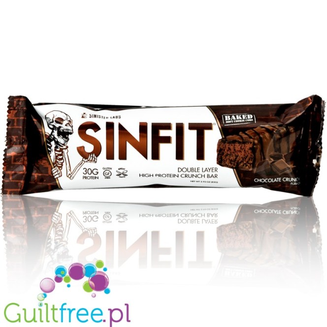 Sinister Labs Sinfit Chocolate Crunch wypasiony baton czekoladowy 30g białka