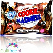 Cookie Madness Choc Chip Hazelnutty - 2 ciastka proteinowe z orzechami lasowymi i czekoladą, BIO