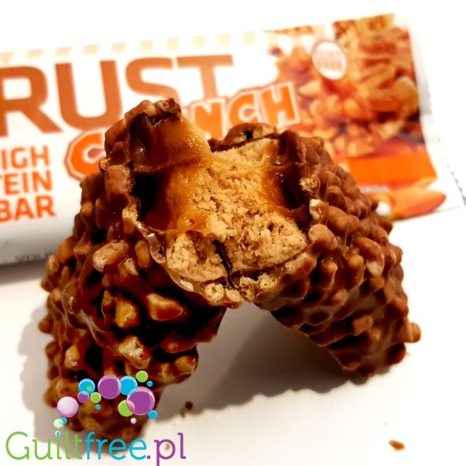 USN Trust Crunch Salted Caramel Peanut - chrupiący baton białkowy z masą karmelową (Solony Karmel & Orzechy Ziemne)