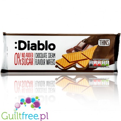 Diablo no added sugar chocolate cream waffers