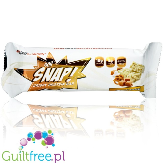 Ooh! Snap Crispy Caramel Pretzel - chrupiący baton białkowy 15g białka & 170kcal