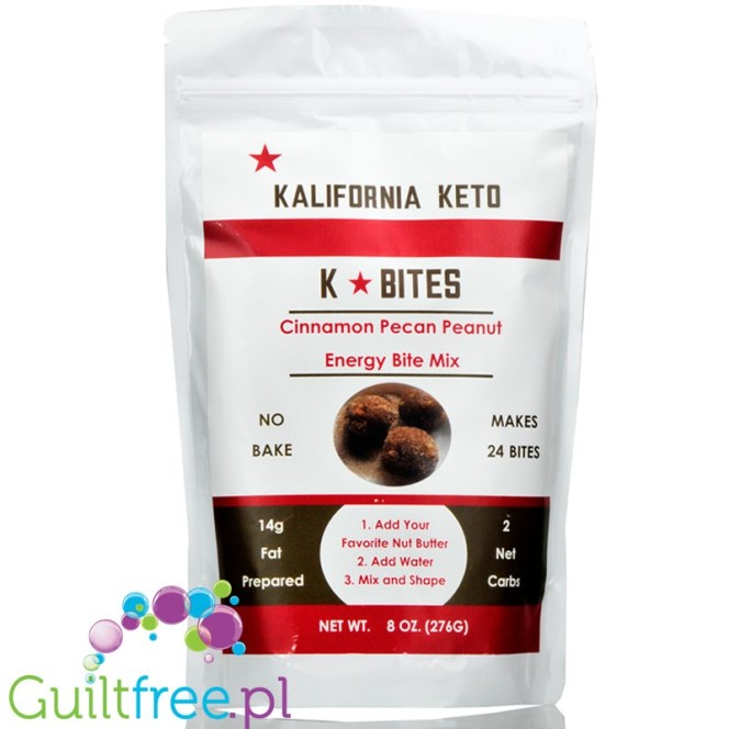 Kalifornia Keto K Bites, Energy Bite - keto kulki energetyczne z MCT (Cynamon & Pekany)
