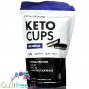 Eating Evolved Keto Cups, Original - wegańskie, organiczne keto miseczki z gorzkiej czekolady bez cukru z masą kokosową