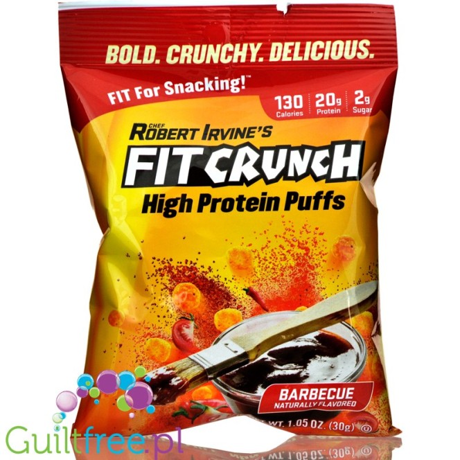 Robert Irvine's Fit Crunch Puffs, Barbecue - proteinowe chrupki BBQ