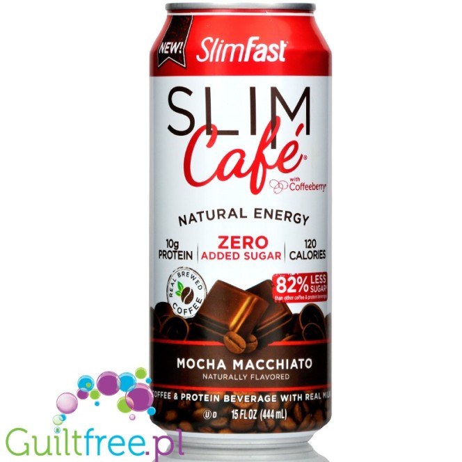 SlimFast SlimCafé Mocha Macchiato - kawowy shake bez cukru z Coffeeberry®, 10g białka
