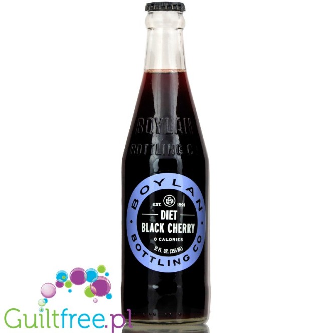 Boylan Diet Black Cherry Soda - zero kalorii bez cukru, oryginalna soda z New Jersey