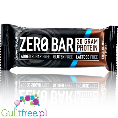 Biotech Zero Bar Chocolate Mint protein bar free from lactose