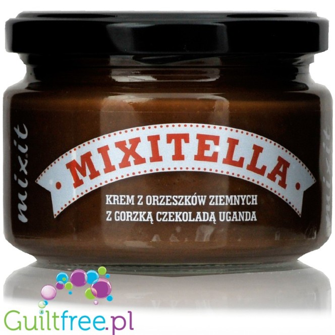 Mixitella - no sugar added peanut spread with Uganda dark chocolate