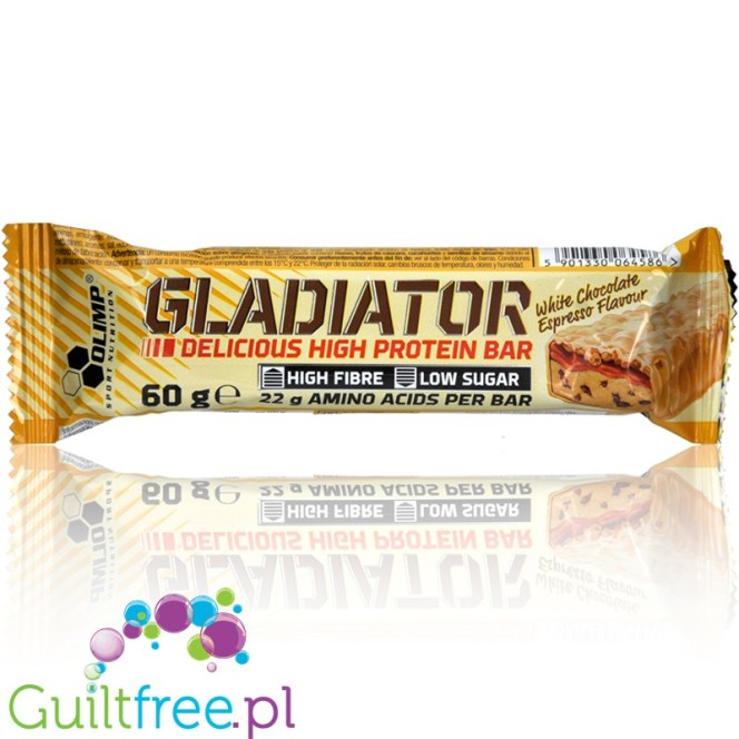 Olimp Gladiator White Chocolate Espresso protein bar