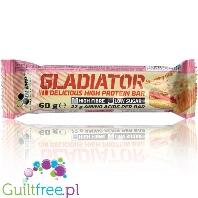 Olimp Gladiator Strawberry Cake protein bar