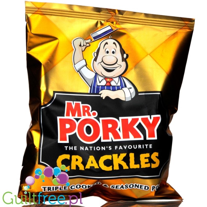 Mr Porky Pork Crackles potrójnie prażone keto chrupki z wieprzowiny bez węglowodanów