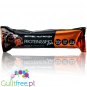 SciTec Proteinissimo Prime Double Chocolate - baton proteinowy w polewie z ciemnej czekolady