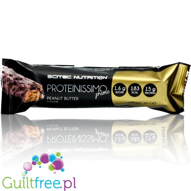 SciTec Proteinissimo Prime Peanut Butter - baton proteinowy w polewie czekoladowej z masłem orzechowym