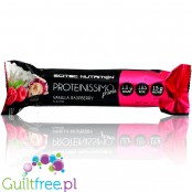 SciTec Proteinissimo Prime Wanilia & Malina - baton proteinowy bez cukru z białą czekoladą