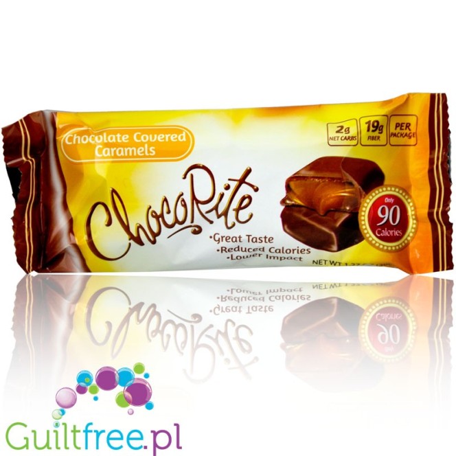 Healthsmart ChocoRite Chocolate Covered Caramels - niskokaloryczne czekoladki bez cukru z masą karmelową