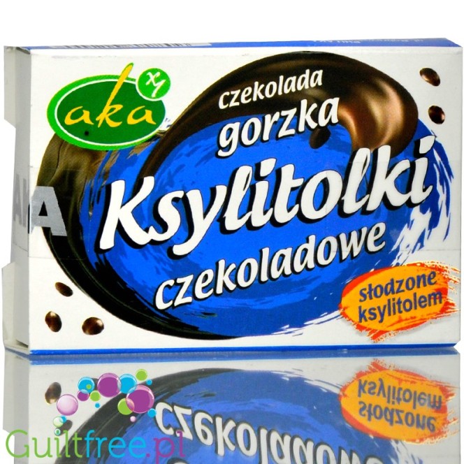 Ksylitolki, dark chocolate sugar free buttons with xylitol
