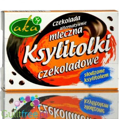 Ksylitolki, milk chocolate vegan alternative sugar free buttons with xylitol