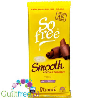 Plamil So Free Cocoa & Coconut wegańska czekolada bez cukru z ksylitolem 72% kakao
