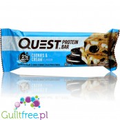 Quest Bar Cookies & Cream - baton proteinowy Ciasteczka & Krem 20g białka