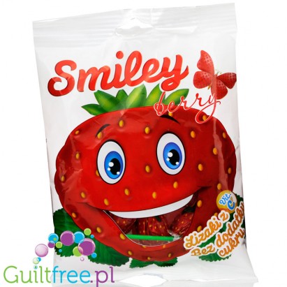 Karvit Smiley Berry - sugar free strawberry lolliops with vit C (8 pcs)