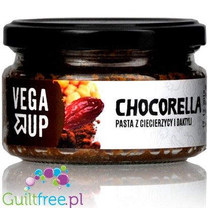 VegaUp Chocorella wegańska pasta kakaowa z ciecierzycy i daktyli bez dodatku cukru