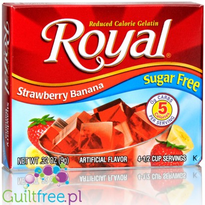 Royal Gelatin Strawberry Banana 5kcal - galaretka bez cukru Truskawka & Banan