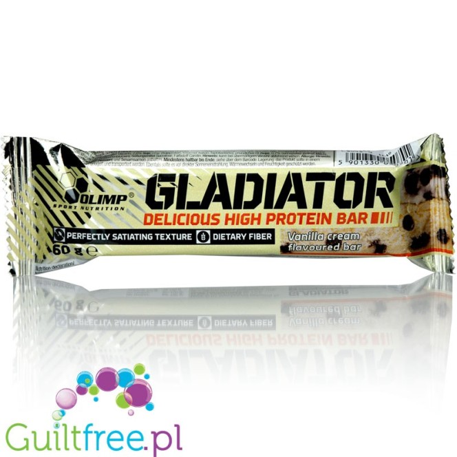 Olimp Gladiator Vanilla Cream baton wysokobiałkowy (Wanilia & Śmietanka)