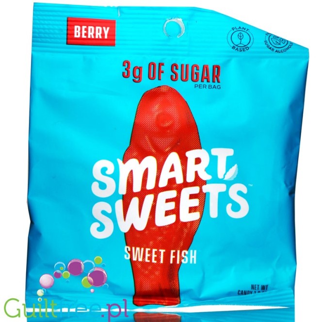 Smart Sweets Sweet Fish Berry - owocowe żelki rybki bez cukru i bez maltitolu, ze stewią
