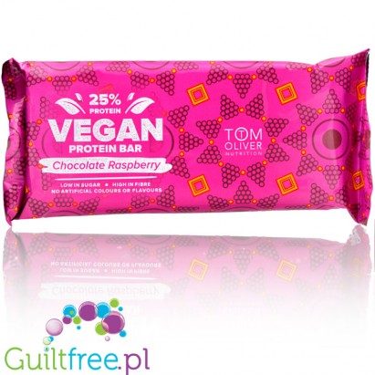 Tom Oliver Vegan High Protein Bar Chocolate Raspberry