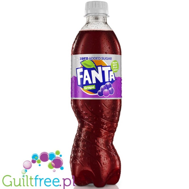 Fanta Grape Zero bez dodatku cukru 4kcal, butelka 0,5L