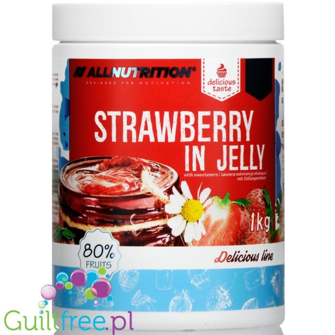 AllNutrition Strawberry in Jelly - truskawkowa frużelina bez dodatku cukru z całymi owocami