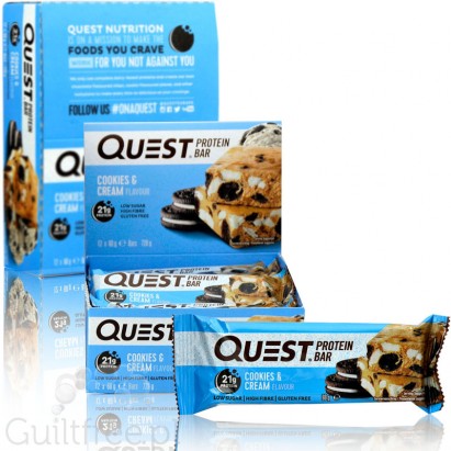 Quest Bar Protein Bar Cookies & Cream Flavor 