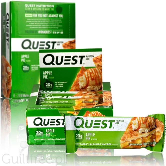 Quest Bar Protein Bar Apple Pie DISCONTINUED, box of 12 bars