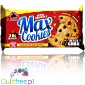 MAX Protein Cookies Black Choc - białkowe herbatniki z ciemną czekoladą bez oleju palmowego z MCT
