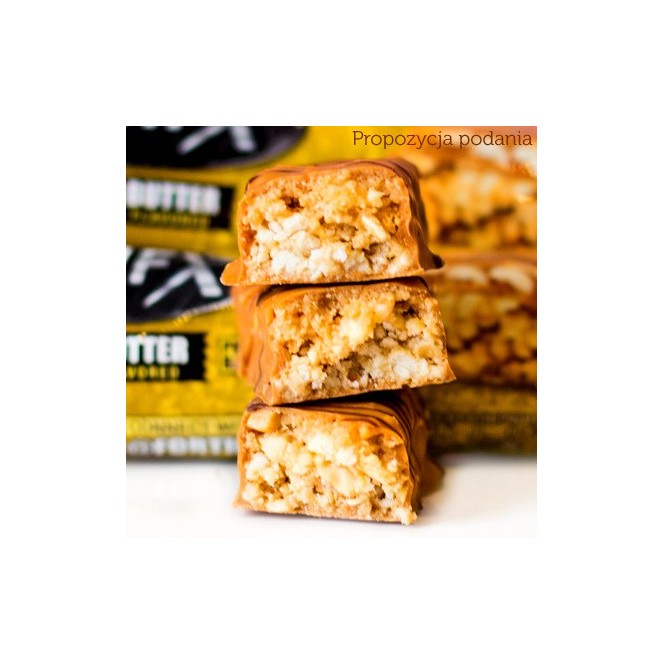 FortiFX Peanut Butter - baton proteinowy 20g białka, tylko naturalne aromaty, smak Masło Orzechowe
