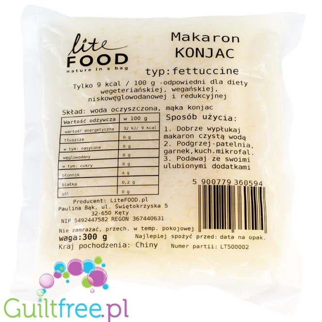 LiteFOOD Makaron Konjac Standard Fettucine 1kg