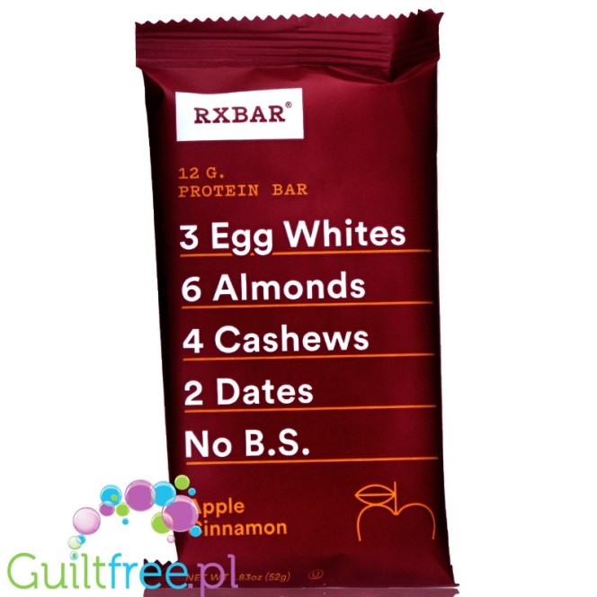 RX Bar Apple Cinnamon - naturalny baton proteinowy z białkiem jaj (Jabłko & Cynamon)