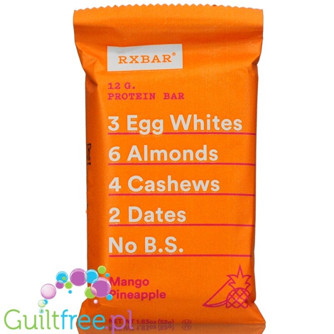 RX Bar Mango Pineapple - naturalny baton proteinowy z białkiem jaj (Mango & Ananas)