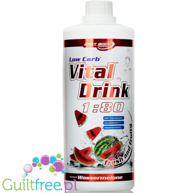Vital Drink Arbuz 1L - koncentrat bez cukru z L-karnityną i witaminami