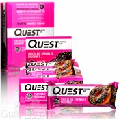 Quest Bar Chocolate Sprinkled Doughnut protein bar, box of 12 bars
