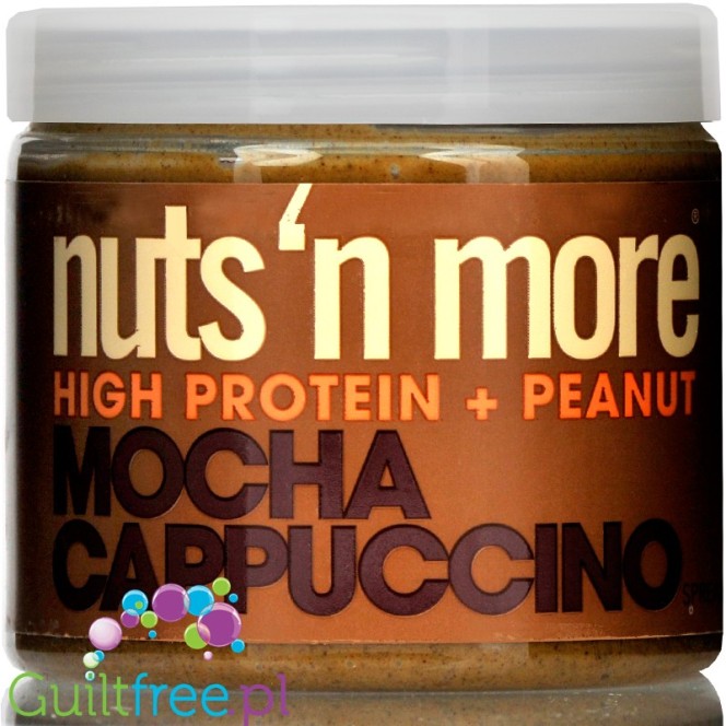 Nuts 'N More Mocha Cappuccino Masło Orzechowe z ksylitolem i białkiem WPI