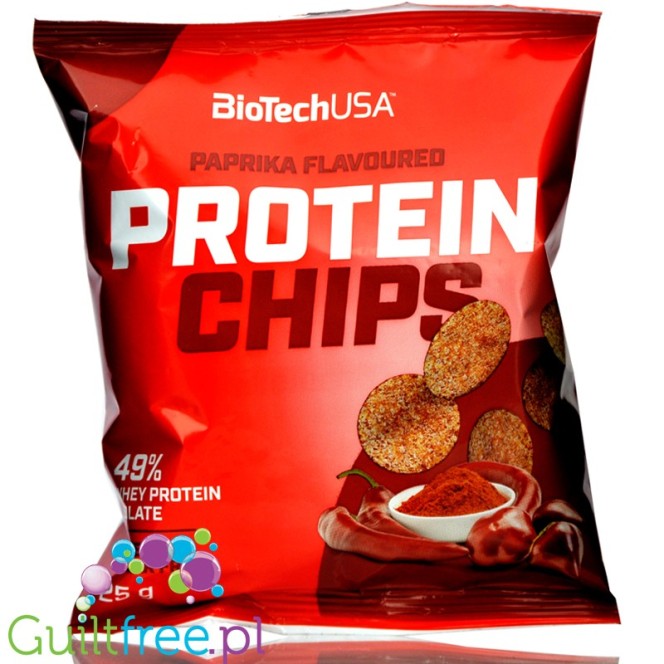 Biotech Protein Chips Paprika - paprykowe chipsy białkowe 49% WPI