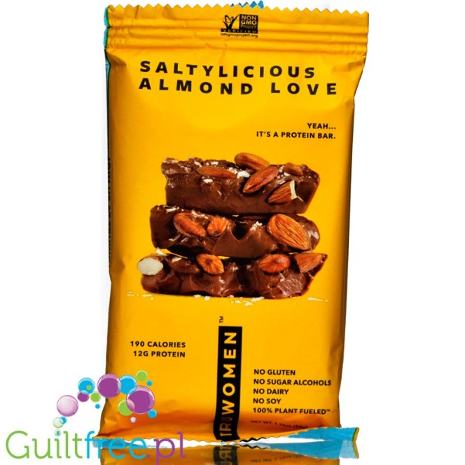 TRUWOMEN Saltylicious Almond Love - wegański baton proteinowy bez soi, glutenu i słodzików