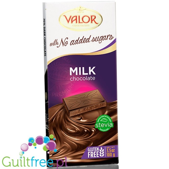 Valor no added sugar milk chcolate with stevia