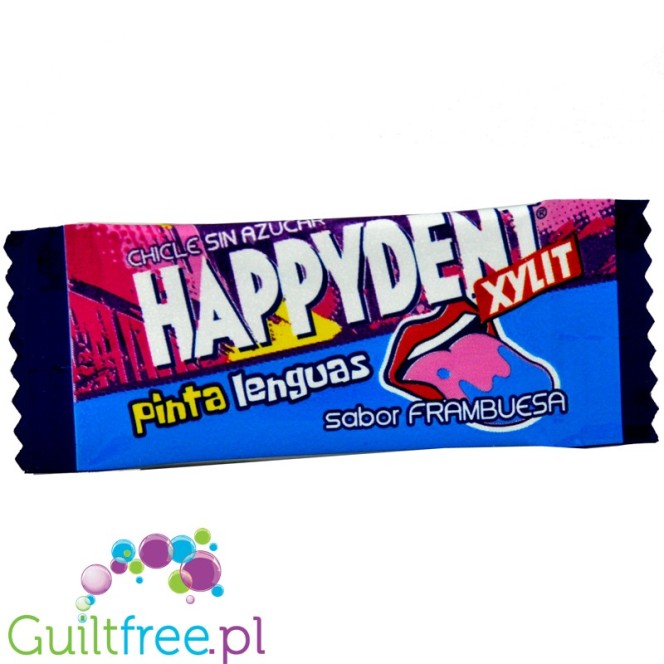 Happydent Xylit Pinta Linguas, Strawberry - sugar-free chewing gum with xylitol