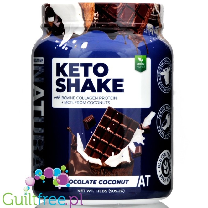 SDC Nutrition About Time Keto Shake, Chocolate Coconut - keto szejk z MCT i kolagenem, słodzony stewią