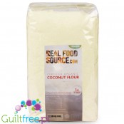 RealFoodSource organiczna mąka kokosowa 1kg, bardzo odtłuszczona 8% tłuszczu