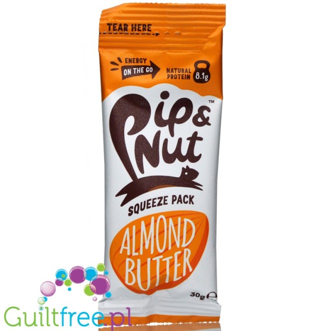Pip & Nut Smooth Almond gładkie masło migdałowe, tubka squeeze pack